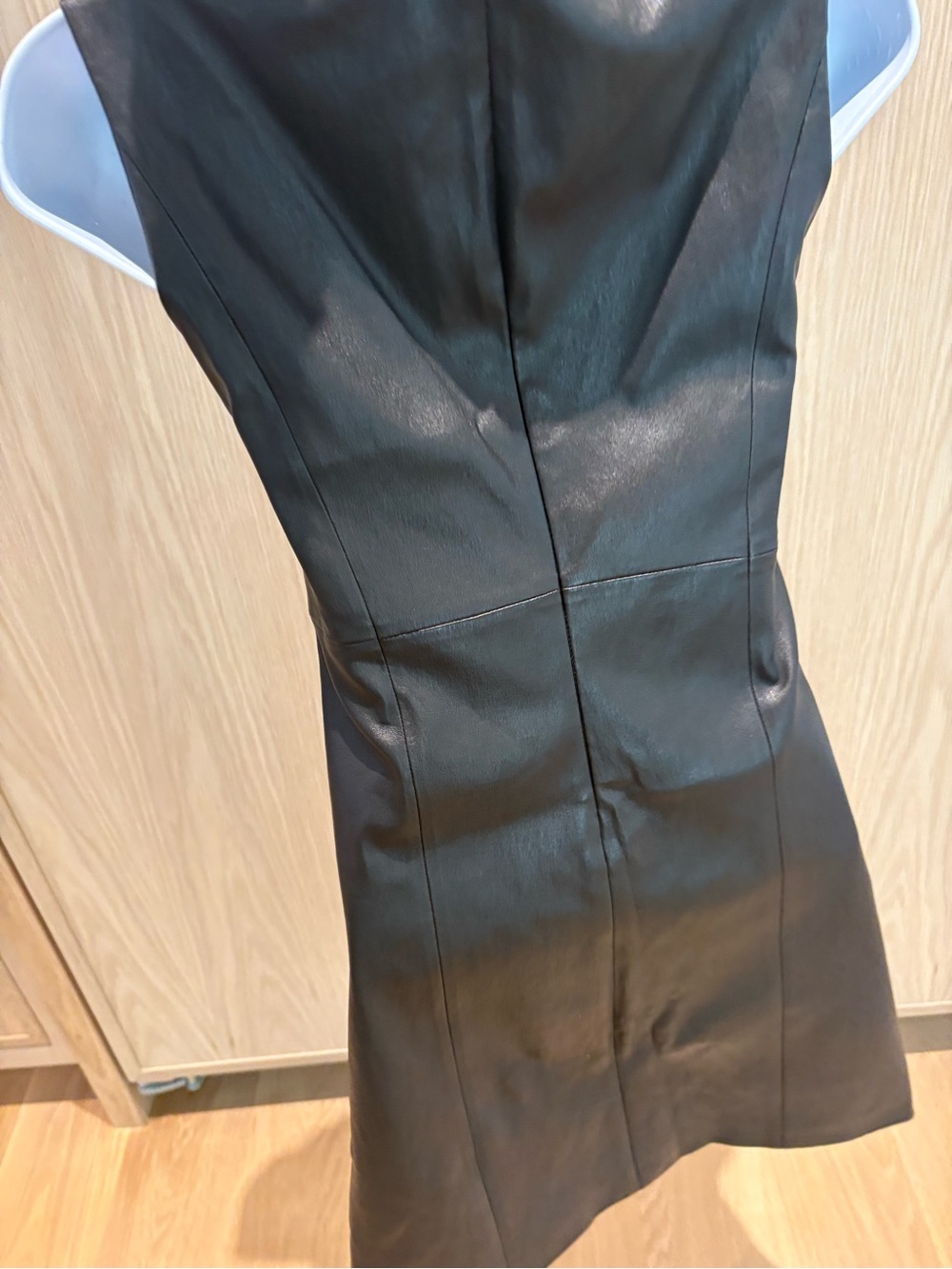 Sleeveless Black PRADA Leather Mini Dress XS $3000 retail new w/o tags - Picture 4 of 6